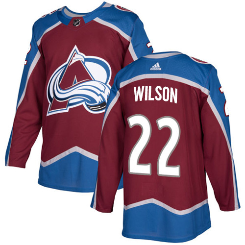 Herren Colorado Avalanche Eishockey Trikot Colin Wilson #22 Authentic Burgundy Rot Heim